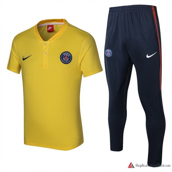 Polo Paris Saint Germain Conjunto Completo 2017-2018 Amarillo